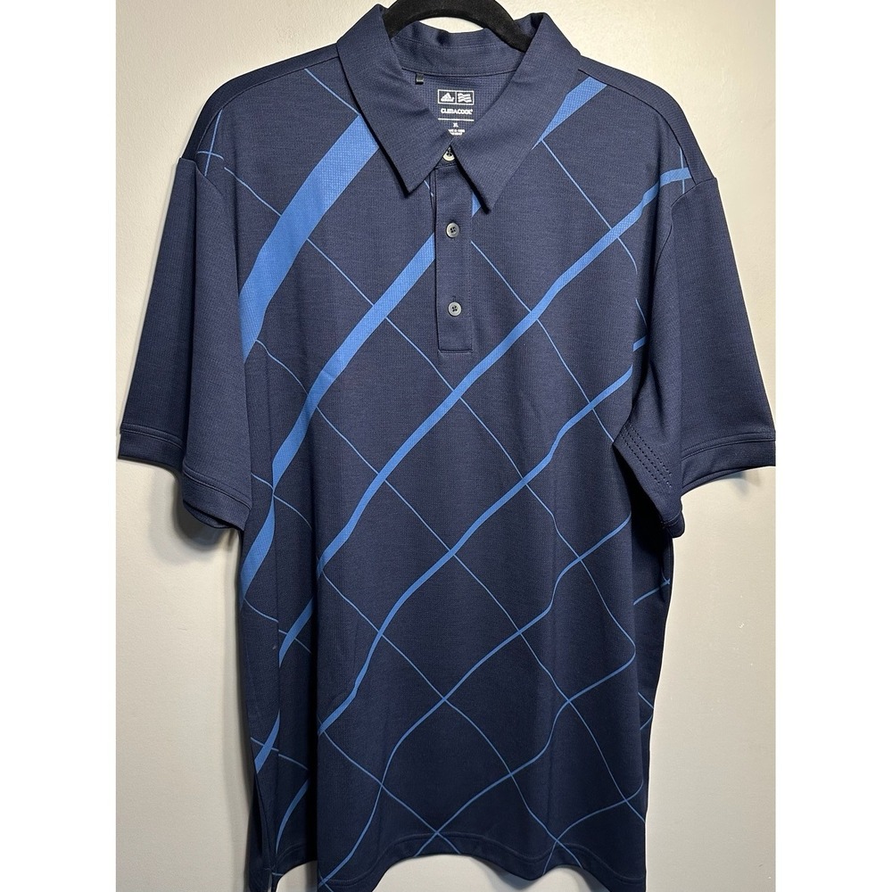 Adidas Shirt Mens XLARGE blue Climacool golf Activewear Polo collared Size XL